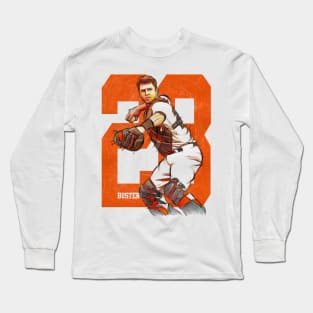 Buster Posey San Francisco Sketch Long Sleeve T-Shirt